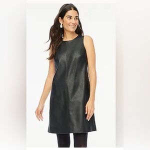 JCrew Faux Leather Sleeveless Dress Size 2P